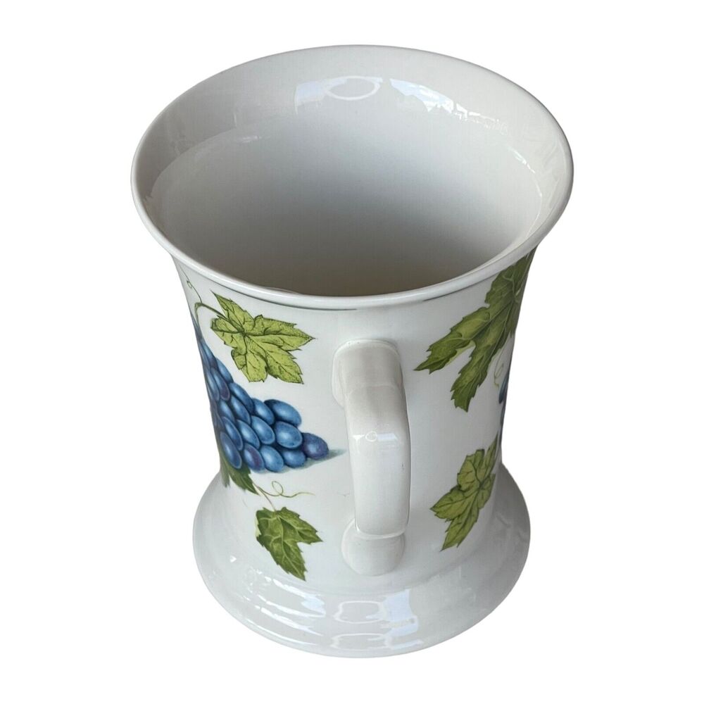 American Atelier Vineyard 5039 White Porcelain Leaves & Grapes Tableware Tea Cup - Picture 2 of 7